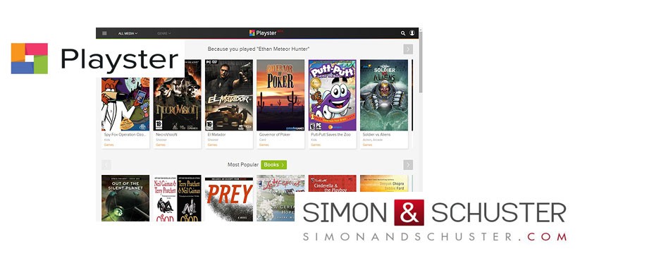 Playster Streaming Service to Offer Simon & Schuster Ebooks
